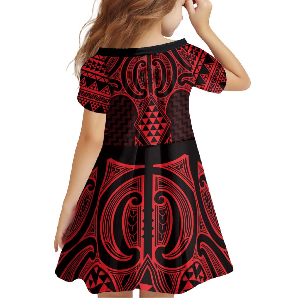 Whero Maori Ta Moko Poutama Art Family Matching Summer Maxi Dress and Hawaiian Shirt