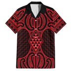 Whero Maori Ta Moko Poutama Art Family Matching Summer Maxi Dress and Hawaiian Shirt