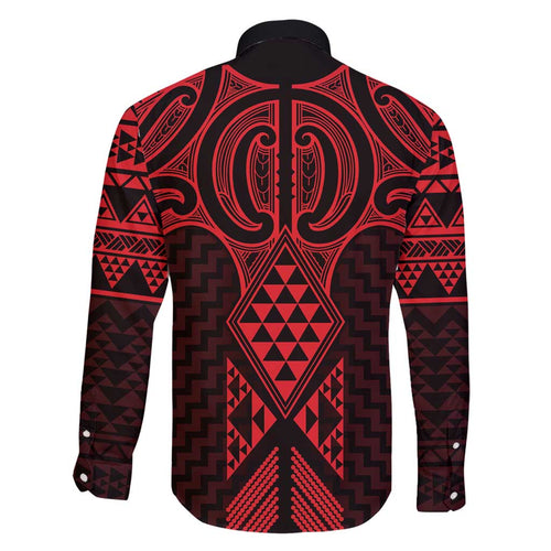 Whero Maori Ta Moko Poutama Art Family Matching Tank Maxi Dress and Hawaiian Shirt