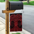 Whero Maori Ta Moko Poutama Art Garden Flag