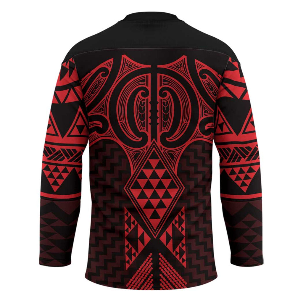 Whero Maori Ta Moko Poutama Art Hockey Jersey - Aussie Hoodie