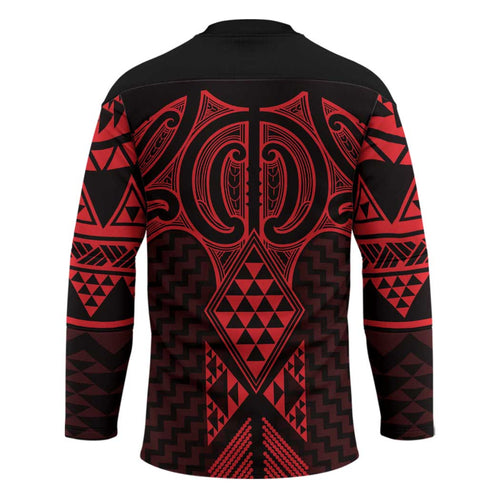 Whero Maori Ta Moko Poutama Art Hockey Jersey - Aussie Hoodie