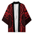 Whero Maori Ta Moko Poutama Art Kimono - Aussie Hoodie