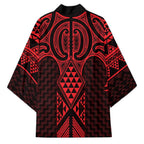 Whero Maori Ta Moko Poutama Art Kimono - Aussie Hoodie