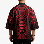 Whero Maori Ta Moko Poutama Art Kimono - Aussie Hoodie