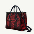 Whero Maori Ta Moko Poutama Art Leather Bag - Aussie Hoodie