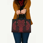 Whero Maori Ta Moko Poutama Art Leather Bag - Aussie Hoodie