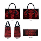 Whero Maori Ta Moko Poutama Art Leather Bag - Aussie Hoodie