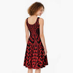 Whero Maori Ta Moko Poutama Art Midi Dress - Aussie Hoodie