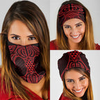 Whero Maori Ta Moko Poutama Art Neck Gaiter - Aussie Hoodie