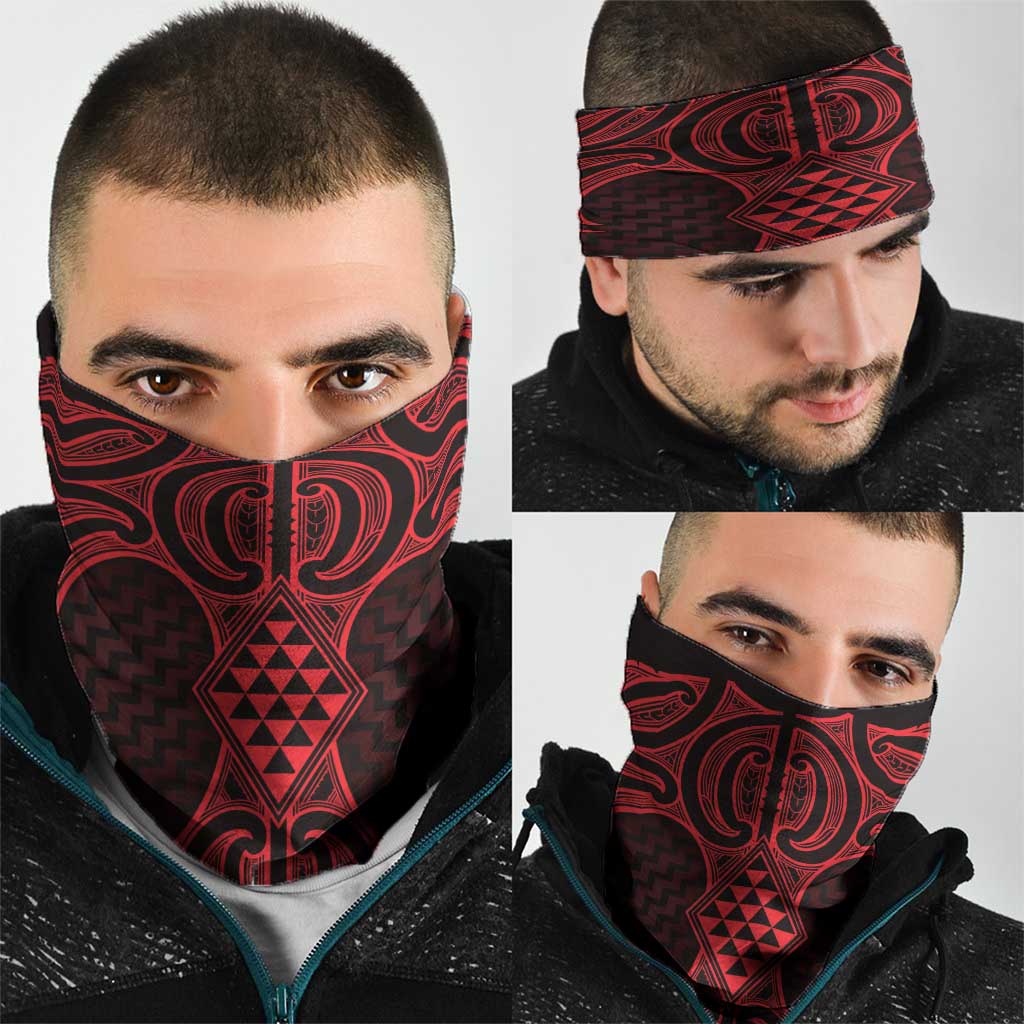Whero Maori Ta Moko Poutama Art Neck Gaiter - Aussie Hoodie