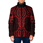 Whero Maori Ta Moko Poutama Art Padded Jacket - Aussie Hoodie