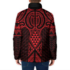 Whero Maori Ta Moko Poutama Art Padded Jacket - Aussie Hoodie