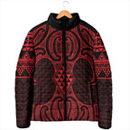 Whero Maori Ta Moko Poutama Art Padded Jacket - Aussie Hoodie