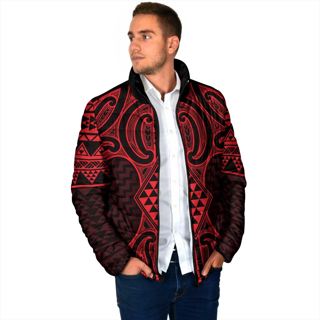 Whero Maori Ta Moko Poutama Art Padded Jacket - Aussie Hoodie