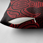Whero Maori Ta Moko Poutama Art Pillow Cover - Aussie Hoodie