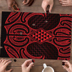Whero Maori Ta Moko Poutama Art Puzzle - Aussie Hoodie
