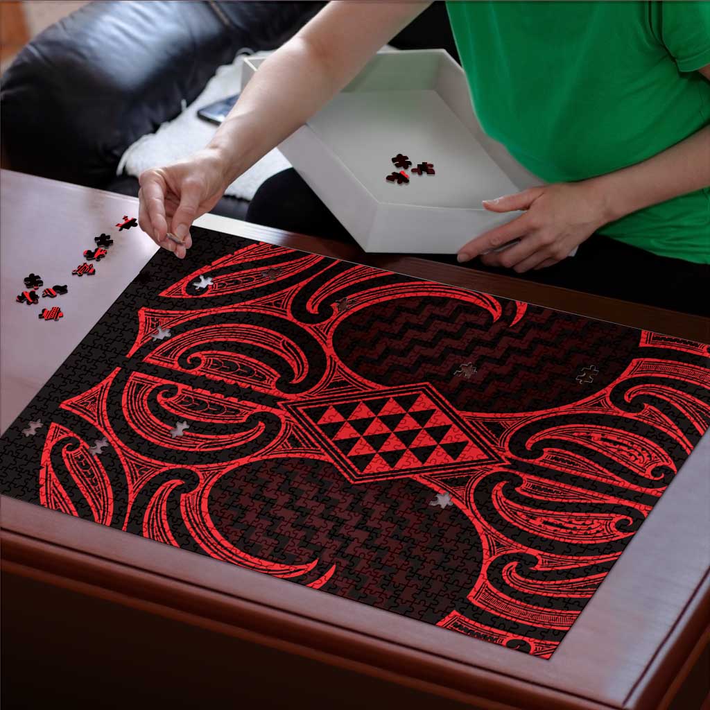 Whero Maori Ta Moko Poutama Art Puzzle - Aussie Hoodie
