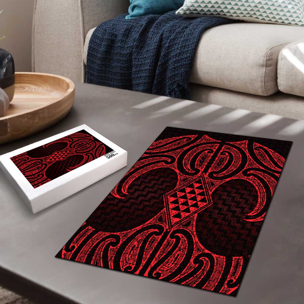 Whero Maori Ta Moko Poutama Art Puzzle - Aussie Hoodie