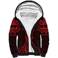 Whero Maori Ta Moko Poutama Art Sherpa Hoodie