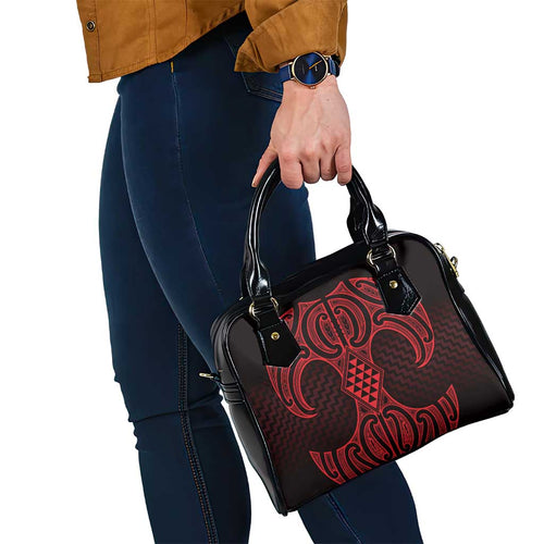 Whero Maori Ta Moko Poutama Art Shoulder Handbag