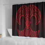 Whero Maori Ta Moko Poutama Art Shower Curtain