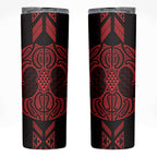 Whero Maori Ta Moko Poutama Art Skinny Tumbler