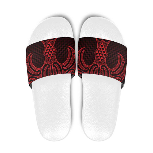 Whero Maori Ta Moko Poutama Art Slide Sandals - Aussie Hoodie