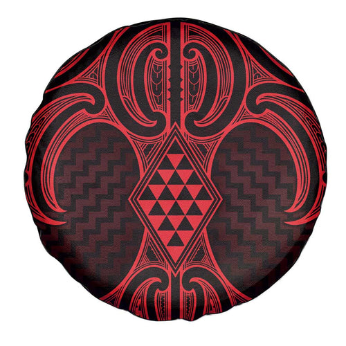 Whero Maori Ta Moko Poutama Art Spare Tire Cover