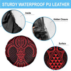 Whero Maori Ta Moko Poutama Art Spare Tire Cover