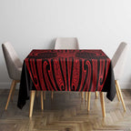 Whero Maori Ta Moko Poutama Art Tablecloth