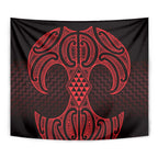 Whero Maori Ta Moko Poutama Art Tapestry