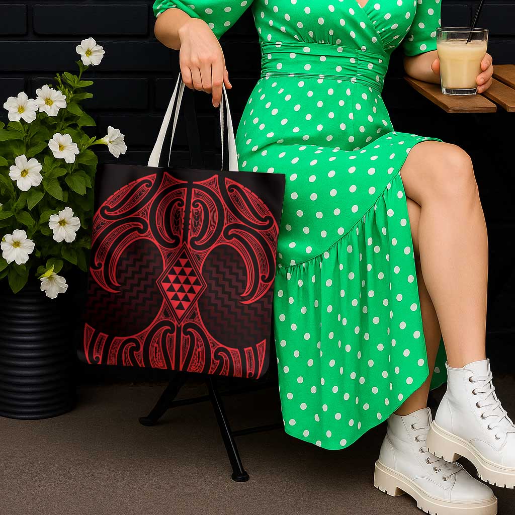 Whero Maori Ta Moko Poutama Art Tote Bag - Aussie Hoodie