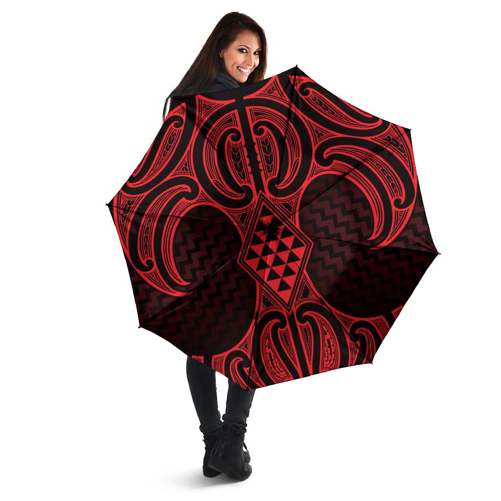 Whero Maori Ta Moko Poutama Art Umbrella - Aussie Hoodie