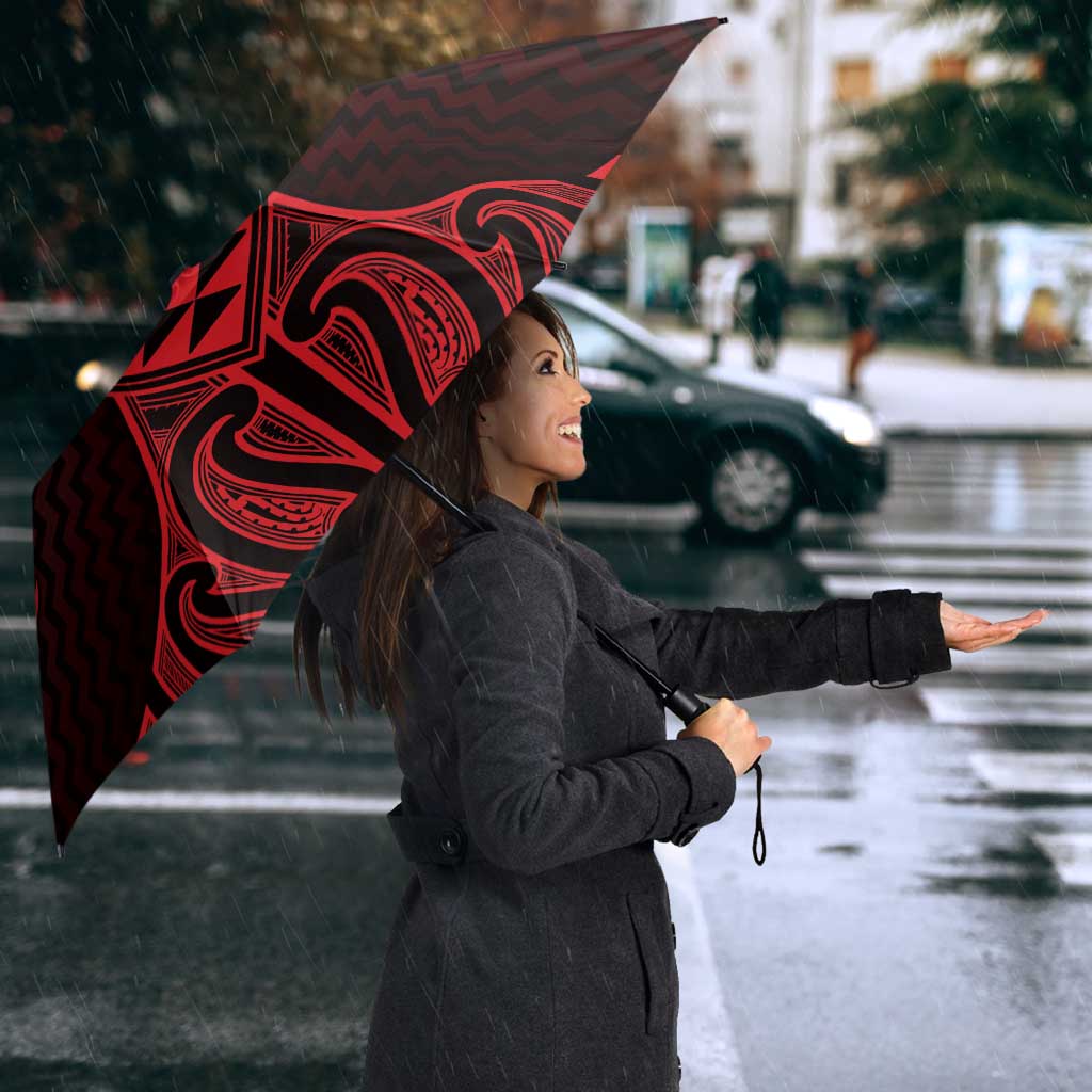 Whero Maori Ta Moko Poutama Art Umbrella - Aussie Hoodie