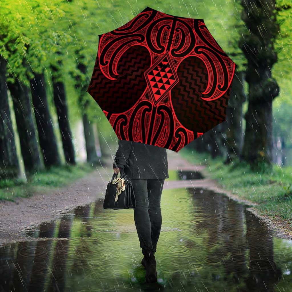 Whero Maori Ta Moko Poutama Art Umbrella - Aussie Hoodie