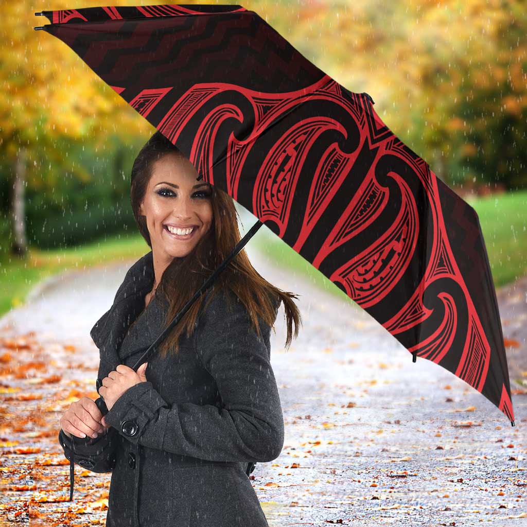 Whero Maori Ta Moko Poutama Art Umbrella - Aussie Hoodie