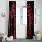 Whero Maori Ta Moko Poutama Art Window Curtain