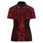 Whero Maori Ta Moko Poutama Art Women Polo Shirt