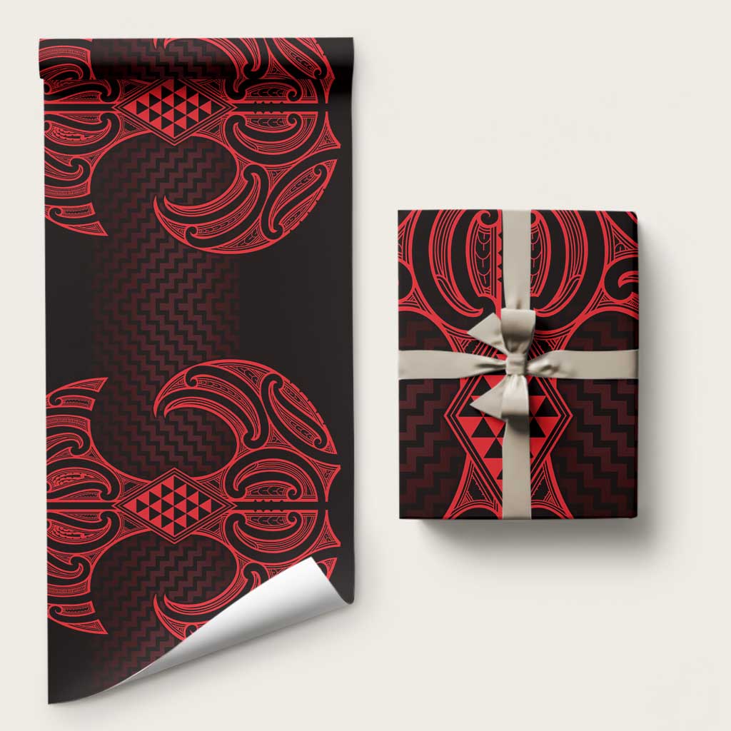 Whero Maori Ta Moko Poutama Art Wrapping Paper - Aussie Hoodie