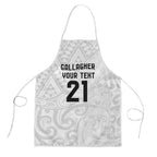 New Zealand Rangatira Custom Apron All White Niho Taniwha Maori Tribal - Aussie Hoodie