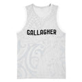 New Zealand Rangatira Custom Basketball Jersey All White Niho Taniwha Maori Tribal - Aussie Hoodie