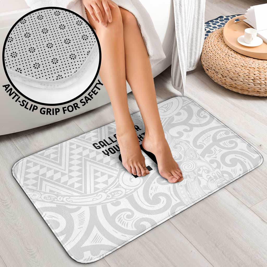 New Zealand Rangatira Custom Bathroom Set All White Niho Taniwha Maori Tribal - Aussie Hoodie