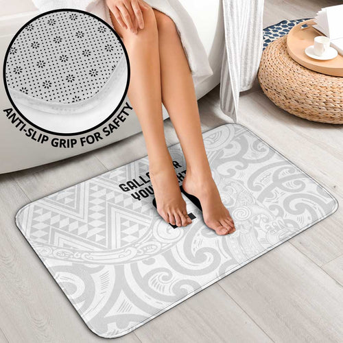 New Zealand Rangatira Custom Bathroom Set All White Niho Taniwha Maori Tribal - Aussie Hoodie