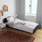 New Zealand Rangatira Custom Bedding Set All White Niho Taniwha Maori Tribal