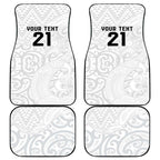 New Zealand Rangatira Custom Car Mats All White Niho Taniwha Maori Tribal