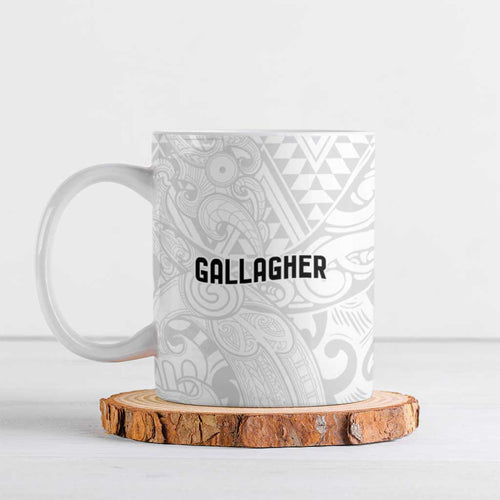New Zealand Rangatira Custom Ceramic Mug All White Niho Taniwha Maori Tribal - Aussie Hoodie