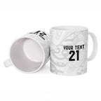 New Zealand Rangatira Custom Ceramic Mug All White Niho Taniwha Maori Tribal - Aussie Hoodie