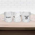 New Zealand Rangatira Custom Ceramic Mug All White Niho Taniwha Maori Tribal - Aussie Hoodie