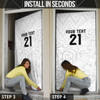 New Zealand Rangatira Custom Door Cover All White Niho Taniwha Maori Tribal - Aussie Hoodie